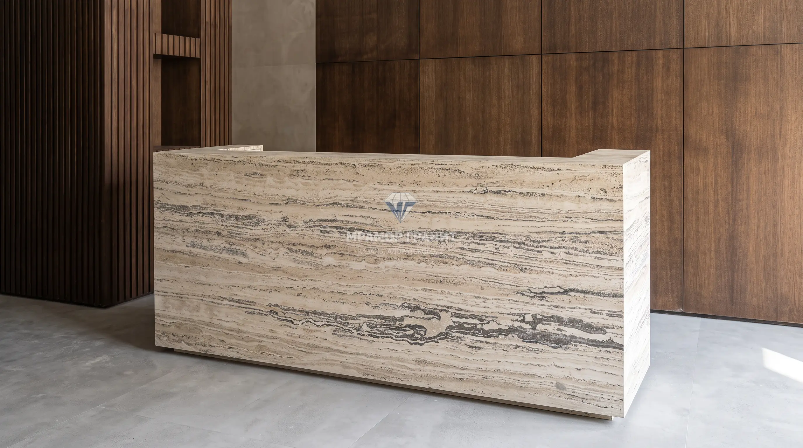 Травертин Travertine Ivory Vein Cut