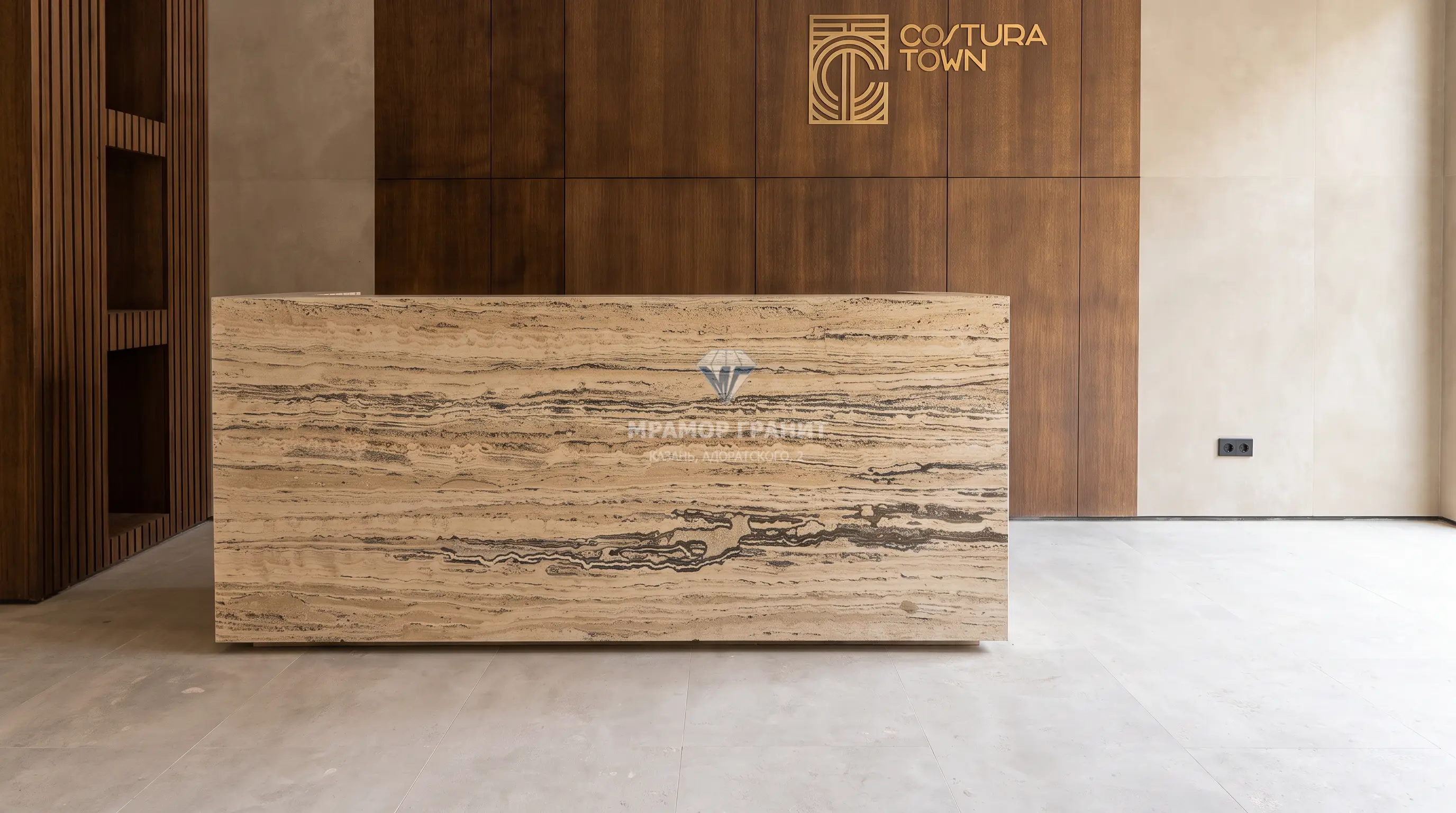 Травертин Travertine Ivory Vein Cut